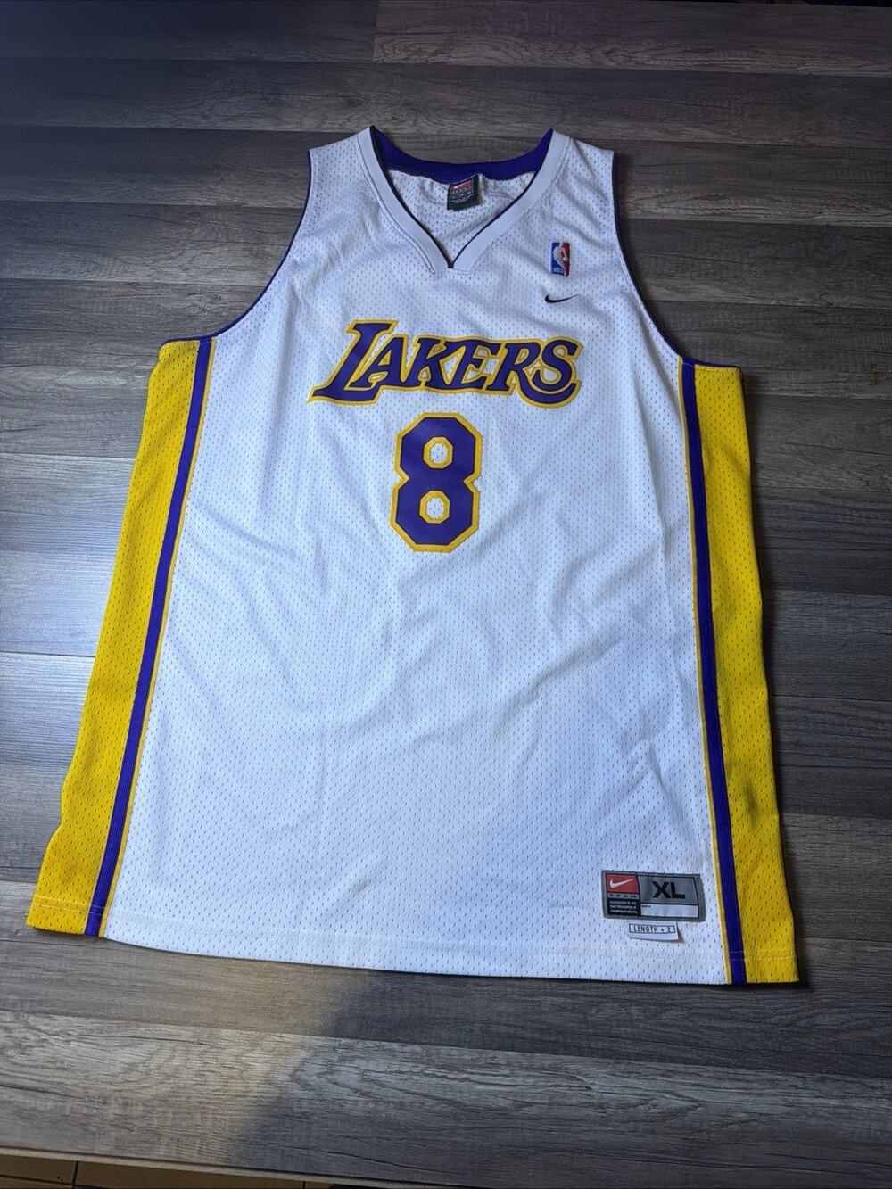 Vintage Nike Los Angeles Lakers Kobe Bryant #8 Swingman NBA Jersey Men’s Sz XL